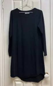 Assembly Label Jersey Dress Sz 12 Medium Black Cotton Casual Travel Resort Party - Picture 1 of 7