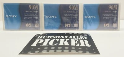 Sony 90M Computer Grade Data Cartridge, 2.0GB, DG 90M, Lot of 3 - Image 1 of 4
