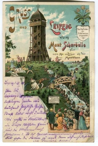 Litho AK Leipzig,Scherz-Karte Monz Scherbelio 1899 - Bild 1 von 2