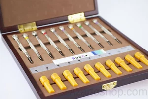 Cacciaviti 10 pz orologiaio acciaio lame riserva custodia legno Screwdriver set - Picture 1 of 6