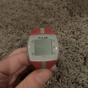 Polar FT4 Unisex Red/White LCD Display Heart Rate Monitor Smartwatch For Parts - Picture 1 of 2