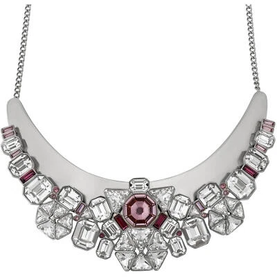 Swarovski Women's Necklace Diana Palladium Plated with Multi-Stone Bib 5141353 - Image 1 of 3
