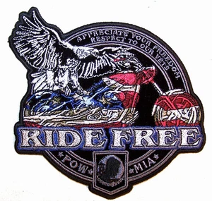 PARCHE BORDADO DE PASEO LIBRE PATRIOT EAGLE 5613 parches emblemas motociclista pow mia - Imagen 1 de 1
