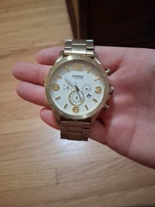 Fossil's Nate Chronograph Gold-Tone Stainless Steel Watch - Picture 1 of 3