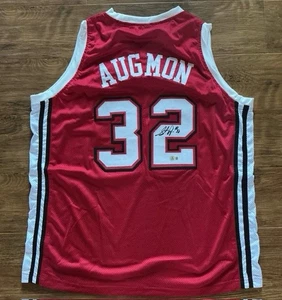 Camiseta deportiva Stacey Augmon autografiada UNLV Runnin’ Rebels Champions estilo universitario BAS - Imagen 1 de 3