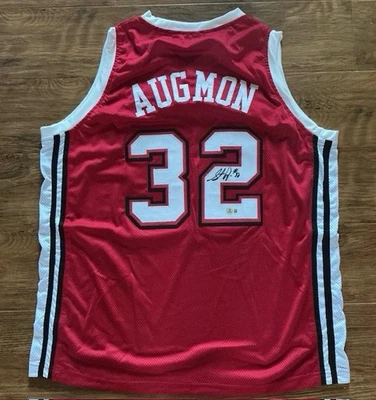 Camiseta deportiva Stacey Augmon autografiada UNLV Runnin’ Rebels Champions estilo universitario BAS Foto 1 de 3