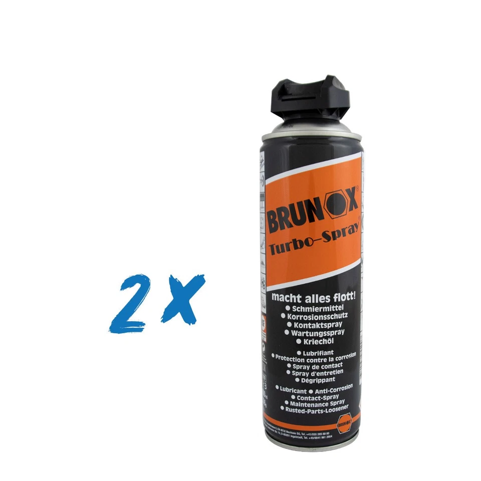 2x Brunox Turbo Spray Power 500ml, Lubricant - Image 1 of 1