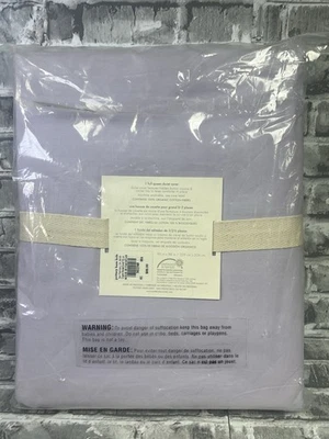 NUEVO Edredón Pottery Barn Kids Algodón Orgánico Completa Reina Lavanda Sólida Foto 1 de 4