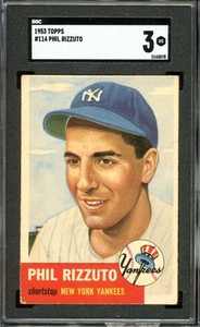 1953 Topps #114 Phil Rizzuto Yankees HOF SGC 3 VG - Picture 1 of 3