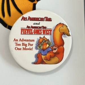 1990s An American Tale Fievel Goes West Movie Promo 3" Pin Refrigerator Magnet - Picture 1 of 17