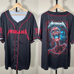 GarmentOne Metallica Skull schwarz rot Baseball Style Stretch Trikot Gr. XXL/ XXXL - Bild 1 von 14