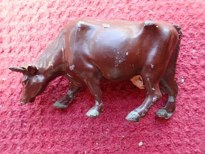 Animal de granja de vaca de metal británico vintage Foto 1 de 4