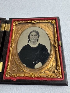 Antigua foto ambrotipo Sarah Howe de la Guerra Civil hija de Jason y Sally Knight - Imagen 1 de 12