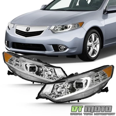 [Tipo HID] Cromo 2009-2014 Acura TSX LED DRL Proyector Faros Juego Foto 1 de 4