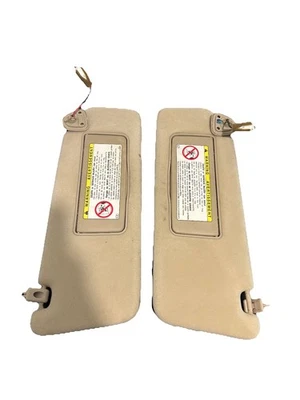 Lexus RX300 1999-2003 OEM beige conductor y pasajero par de parasoles iluminados tela Foto 1 de 4