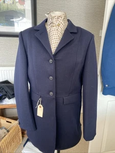 Bnwt Equetech Navy Wool Hunt Frock Coat Ladies 40” (14) Rrp £380 - Picture 1 of 24