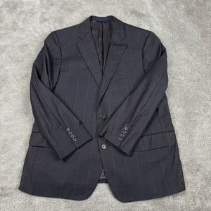 Abrigo deportivo Samuelsohn Performance para hombre 42S gris a cuadros lana resistente al agua Italia - Imagen 1 de 11