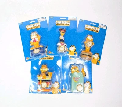 Reloj Figura PVC Garfield Juguetes Divertidos De Colección Garfield Lote De 5 Juego COMPLETO ¡NUEVO! Foto 1 de 4