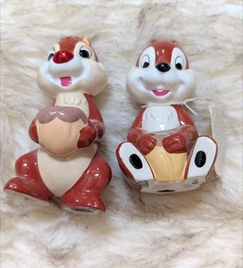 Chip and Dale Porcelain Figures Official Disney Store Item From 1995 Vtg Rare - Picture 1 of 6
