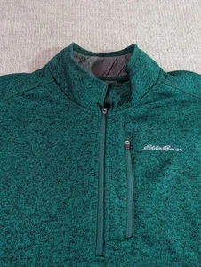 Eddie Bauer Fleece Pullover Jacket 1/4 Zip Green Outdoor Classic.Mens 3XB - Picture 1 of 16