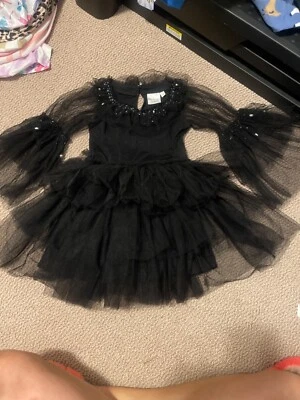 ooh la la couture dress black w/ stones,tulle dressy dress  - Image 1 of 4