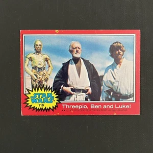 1977 STAR WARS Topps Series 2 (Red) Card #119 Threepio, Ben and Luke C3PO - Picture 1 of 2