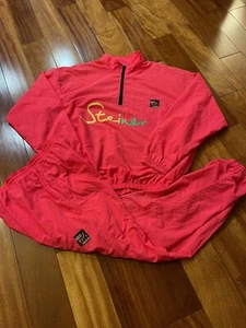 Vintage Surf Style Steiner Windbreaker Suit Jacket Matching Pants Size Medium 90 - Picture 1 of 12