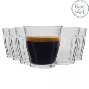 Duralex Picardie Glass Espresso Cups Shot Glasses Set Clear 90ml x6 - Picture 1 of 5