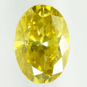 Diamante de forma ovalada elegante color amarillo suelto certificado VS2 mejorado 1,14 quilates - Imagen 1 de 9