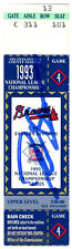 Deion Sanders Autographed Atlanta Braves 1993 NLCS Game 4 Ticket BAS 37154
