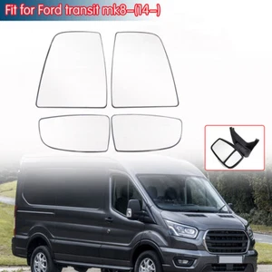 Full Set Left + Right Mirror Glass For 2015-2019 Ford Transit Van Upper & Lower - Foto 1 di 7