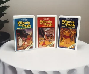 VHS DISNEY Winnie The Pooh MOVIES TAPES VIDEO Clamshell VINTAGE Titles Below - Picture 1 of 9