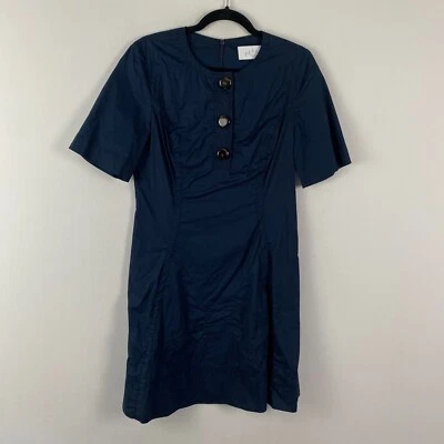 Vestido Pearl By Lela Rosa Talla 8 Azul Marino Manga Corta Bolsillos Elásticos Foto 1 de 4