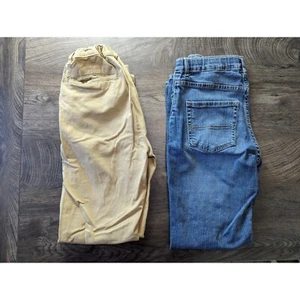 Children's Place Boys 14 Khakis and Jeans Straight Leg Pants - 2 Pairs - Picture 1 of 6