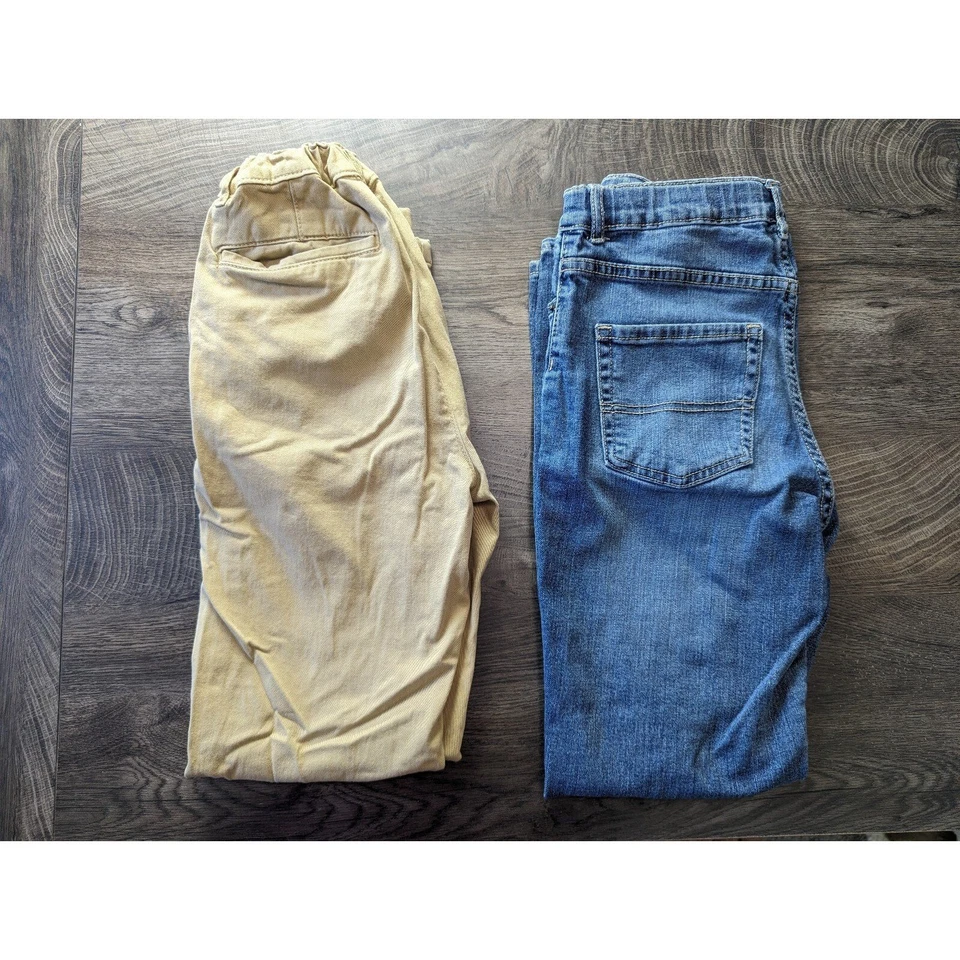 Pantalones de pierna recta para niños Place 14 caquis y jeans - 2 pares Foto 1 de 4