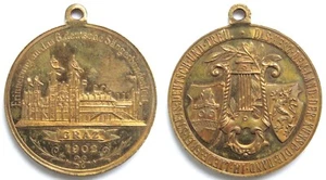 Medaille 1902 Graz, 6. Deutsches Sängerbundfest, Festhalle Messe - Bild 1 von 3