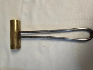 Ungewöhnlicher Messinghammer 13,8 Unzen Juweliere Holzbearbeitung 3" Kopf - Bild 1 von 20