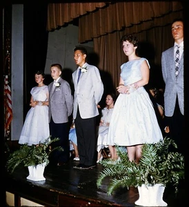 High School event - 1957 stereo realist slide POPIEL STUDIO #367 - Picture 1 of 3