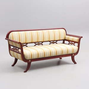biedermeier empirestil sofa 175cm breit guter Bezug mahagoni lieferepersöhnlich - Bild 1 von 5
