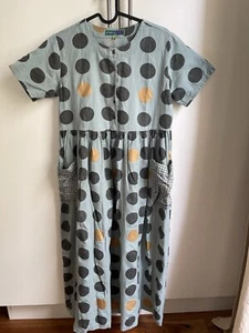 Beautiful Linen Dress Pockets XS Fit 6-10 Bombay Paisley - Picture 1 of 3