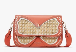 Bandolera de cuero mariposa Kate Spade Cabana Buddie nueva con etiquetas/nip 🙂 🙂 - Imagen 1 de 8