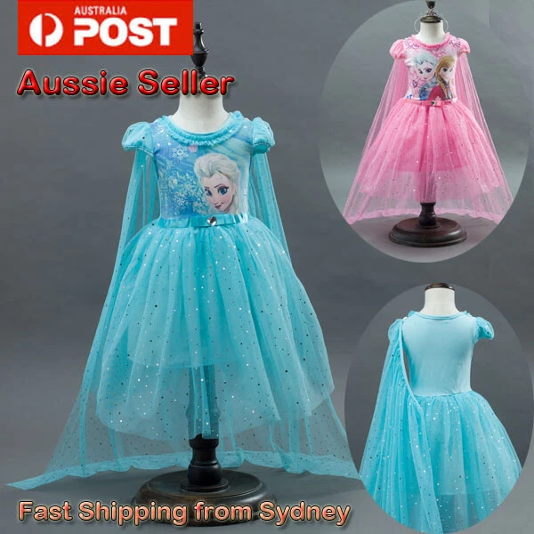 Girl Dress Frozen Costume Princess Queen Elsa Party Birthday size 3-10Yrs - image 1 of 4