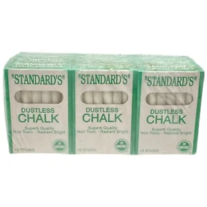 Vintage Standard’s White Chalk 12 Boxes Of 12 Sticks - SEALED - Made in Israel - Picture 1 of 6