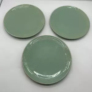 Pfaltzgraff SEYCHELLES Salad plate set of 2, 8 7/8" Green, Tan Border - Picture 1 of 4