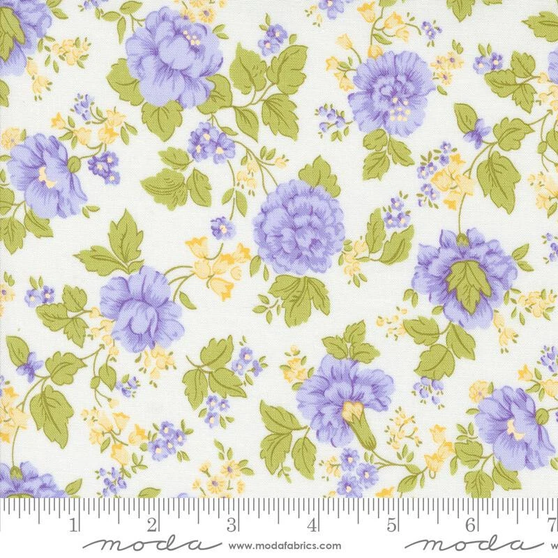 MODA FABRICS GEORGIA #18770 11 "OFF WHITE" ALL OVER FLORAL PRINT BTY - Image 1 of 1