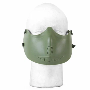 Airsoft Face Mask Half Metal Wired Steel Mesh Iron Face Green - Picture 1 of 5