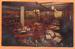 Wakefield MI Big Wheel Supper Club Innenansicht Postkarte 60er Jahre - Bild 1 von 4