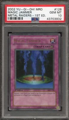 Yu-Gi-Oh! Magic Jammer Metal Raiders 1st Edition Ultra Rare MRD-128 PSA 10 - Image 1 of 2
