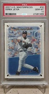 2007 Upper Deck Masterpieces DEREK JETER PSA 10 - Picture 1 of 5