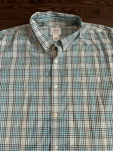 LL Bean 2XLT Traditional Fit blau/weiß kariert Button Down L/S Tasche Hemd - Bild 1 von 5